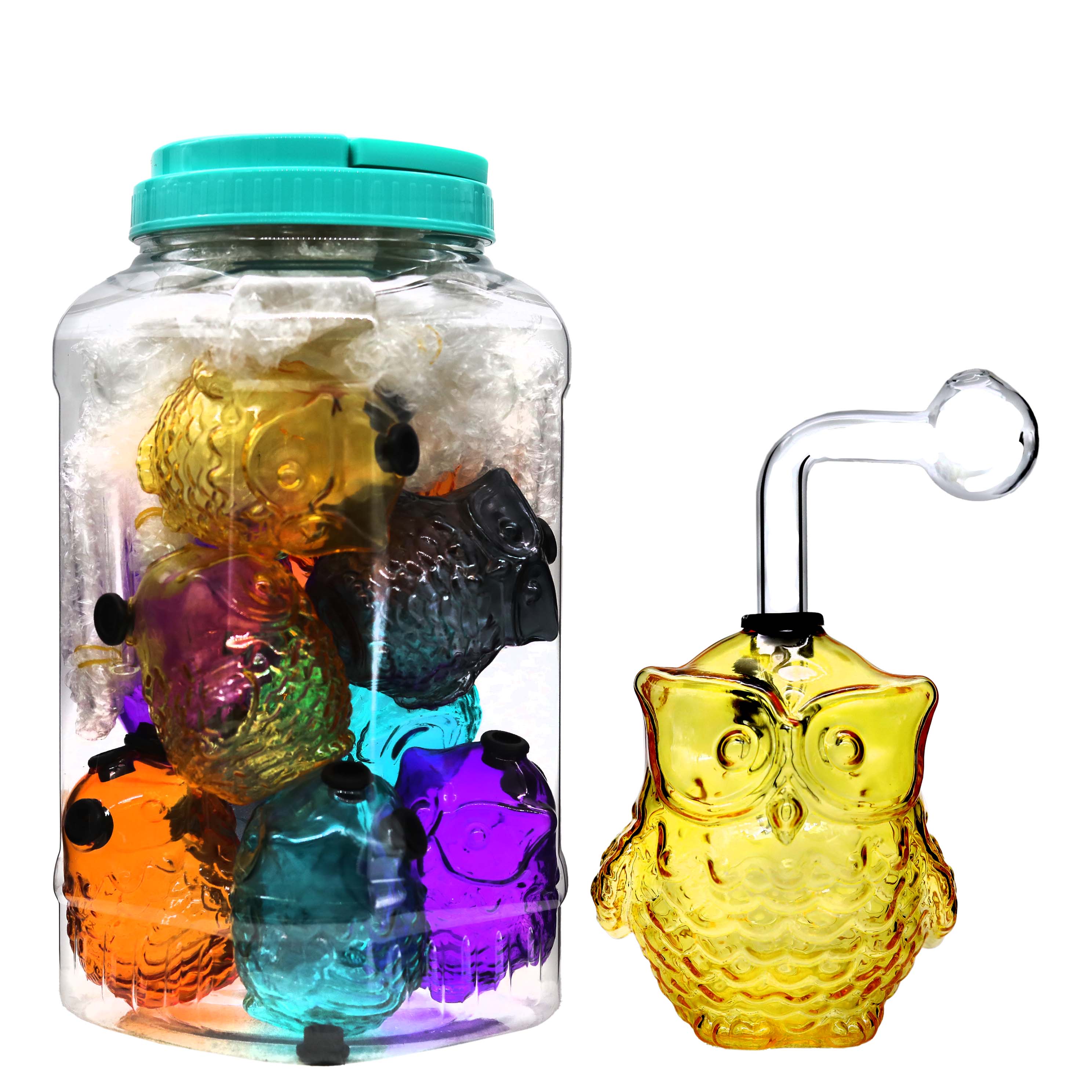 Full Color Owl Fancy Sniffer OB Waterpipe (SN-2511) | 5 inch | 10 Count Display product image